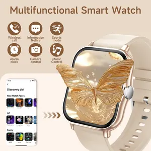 Fashion Smart Watch 1.83" Display with Color Bands, Make Answer Calls, Message & Various App Notifications
