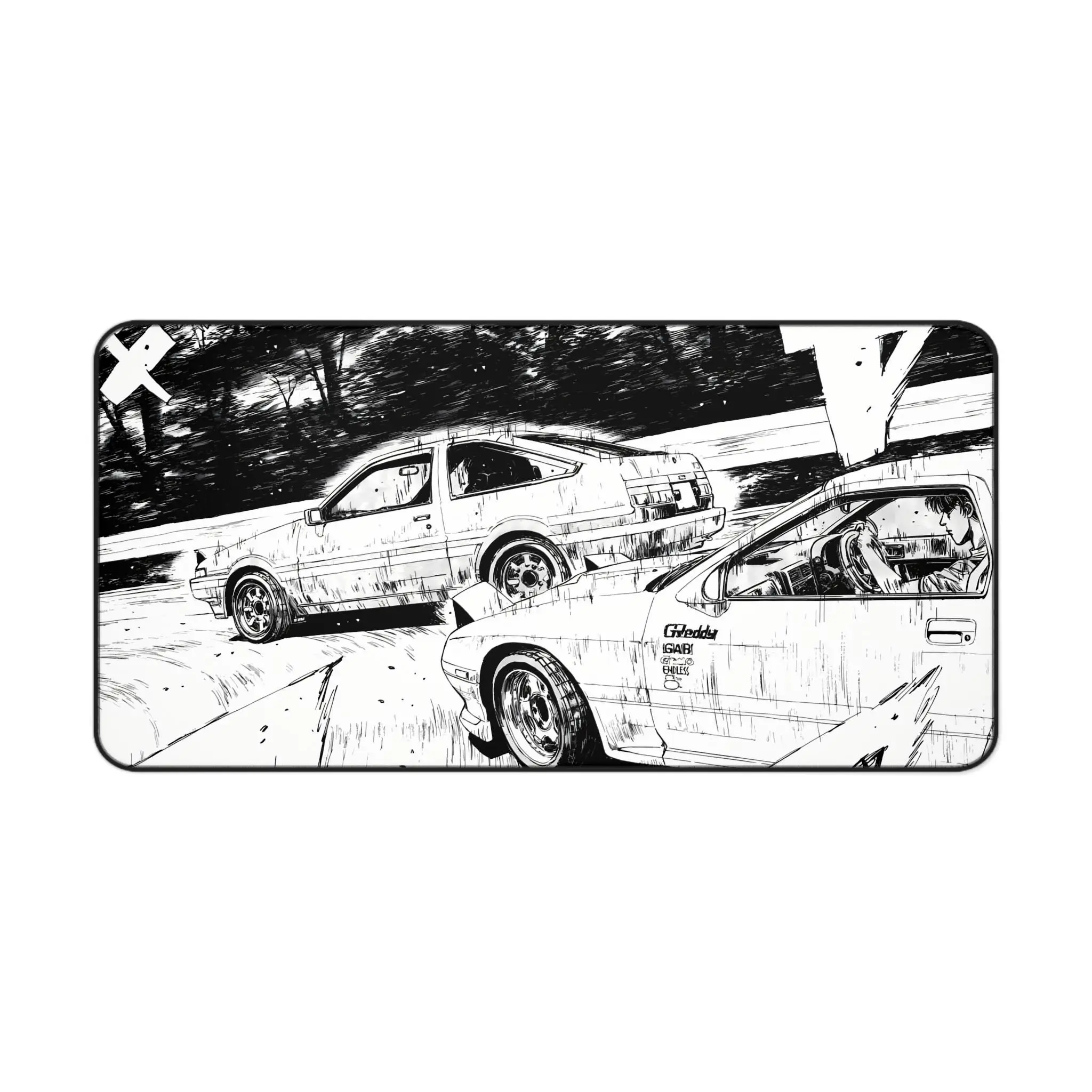 Initial D Desk Mat, Shuichi Shigeno AE86 Drift Extra Large Gaming MousePad, Gaming Accessories, Desk Decor Setup, TCG Playmats, Desk Mat, PC Accessories.