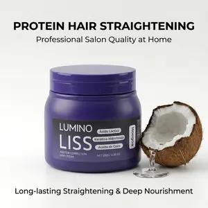 Lumino Liss Keratin Anti-Frizz Smoothing Leave-In Hair Cream - Alcohol-Free, Formaldehyde-Free Keratin Blend Treatment for Adult Dry Locks, Deep Repair, Nourishing, Softening, Smooth Finish, 250g/8.8oz