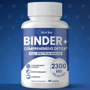 2300 MG Detox Binder Supplement – All-in-1 Detox Binder, Activated Charcoal, Zeolite, Bentonite Clay – Liver & Gut Detox Cleanse, Toxin Flush, Digestive, Max Absorption, 90 Vegan Capsules
