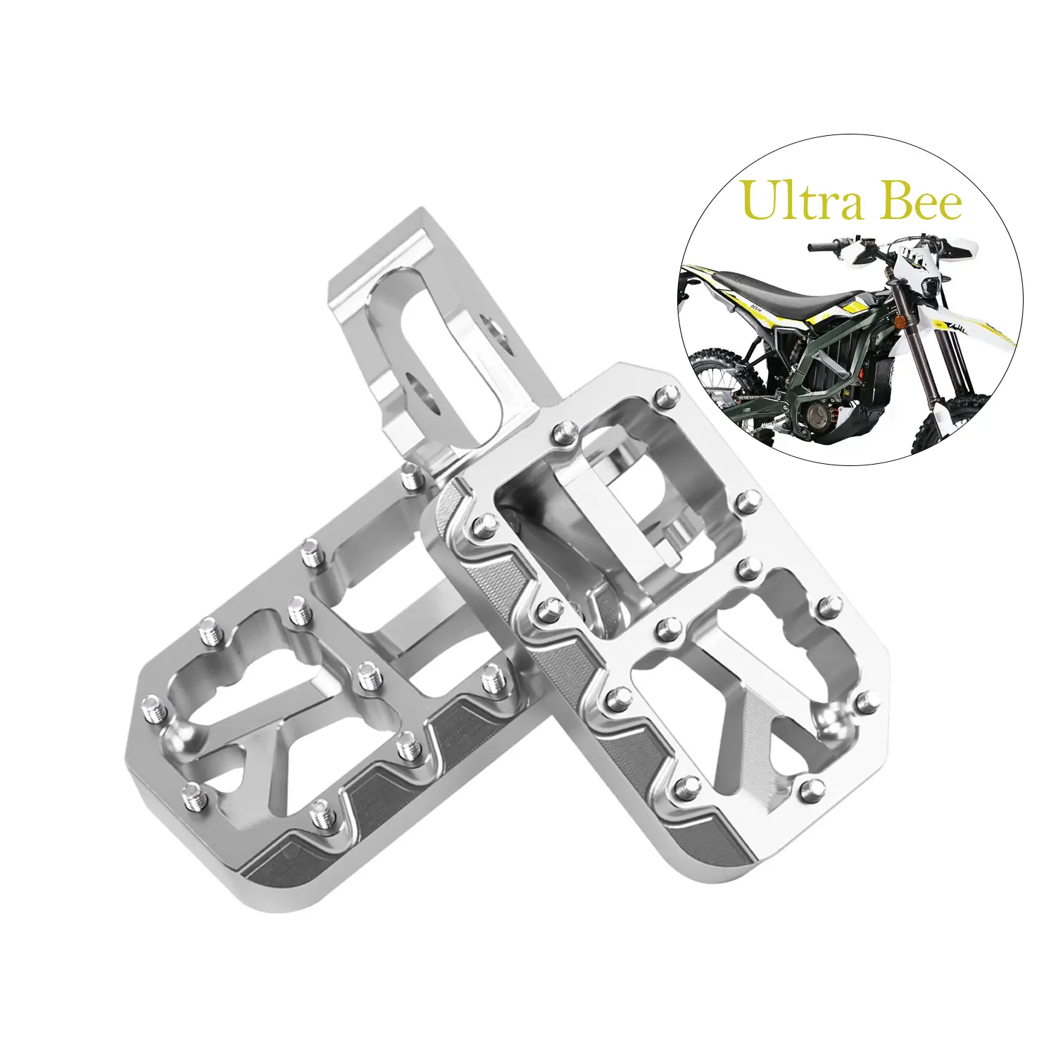 Foot Pegs for Surron Ultra Bee Colored Nail Foot Pedals Colored Nail Alloy Aluminum CNC Footpegs Pedals Rests Motorcycle Modified Accessories, Gift