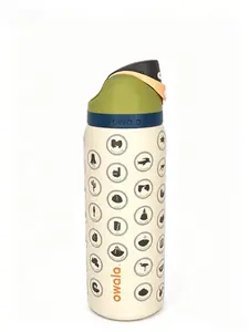 Owala 32oz insulated cup water bottle leak proof stainless steel kettle, portable beverage cup, water dispenser, children's cup, school cup outdoorfun double layer