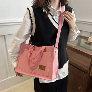 Large Capacity Multi-Pocket Shoulder Bag with Compartments, Multifunctional Tote, Durable Handles, Beige