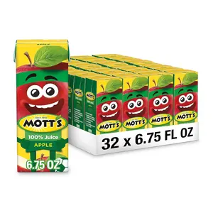 Mott's 100% Original Apple Juice, 6.75 Fl Oz Boxes, 32 Count 4 Packs Of 8, 2 Of