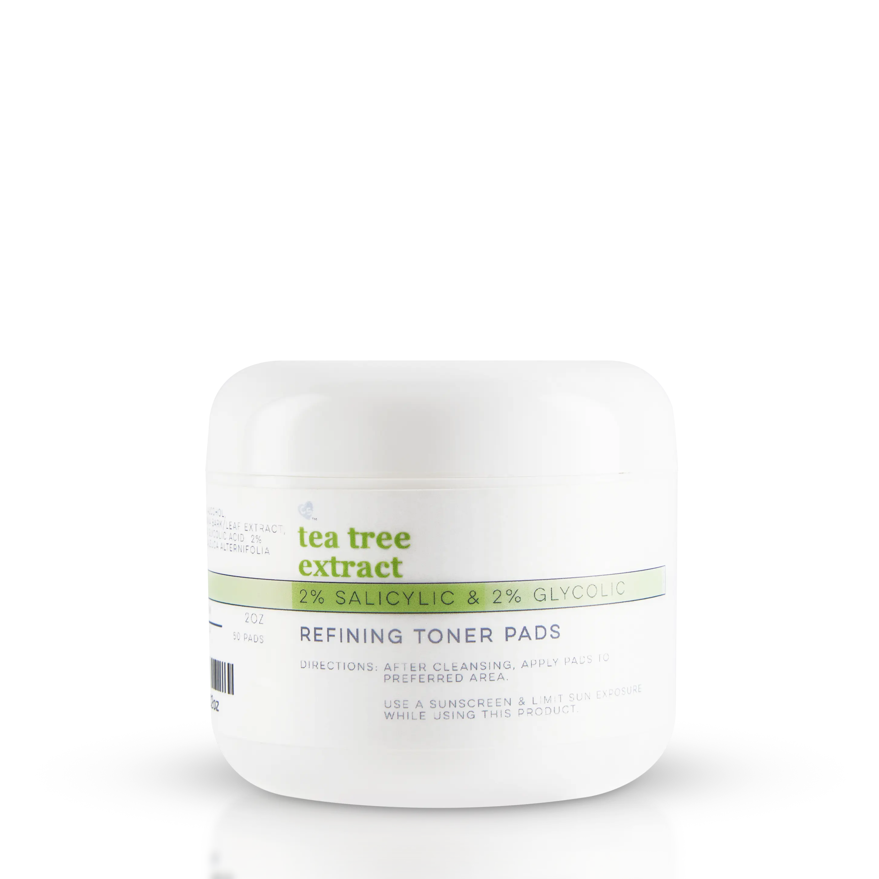 Candee Skin Tea Tree Extract Refining Toner Pads for Hydration, Exfoliation, and Unclogs Pores - Skin Repair, Acne