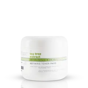 Candee Skin Tea Tree Extract Refining Toner Pads for Hydration, Exfoliation, and Unclogs Pores - Skin Repair, Acne