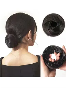 4-inch extendable hair clip with multi-functional fits securely, Women's Hair Clip Easy to Wear Hair Fluffy Hair Bun Extension, Free contraction, full appearance of hair volume, Soft Synthetic Hair Bun for Daily Use, Lightweight Individual Extensions