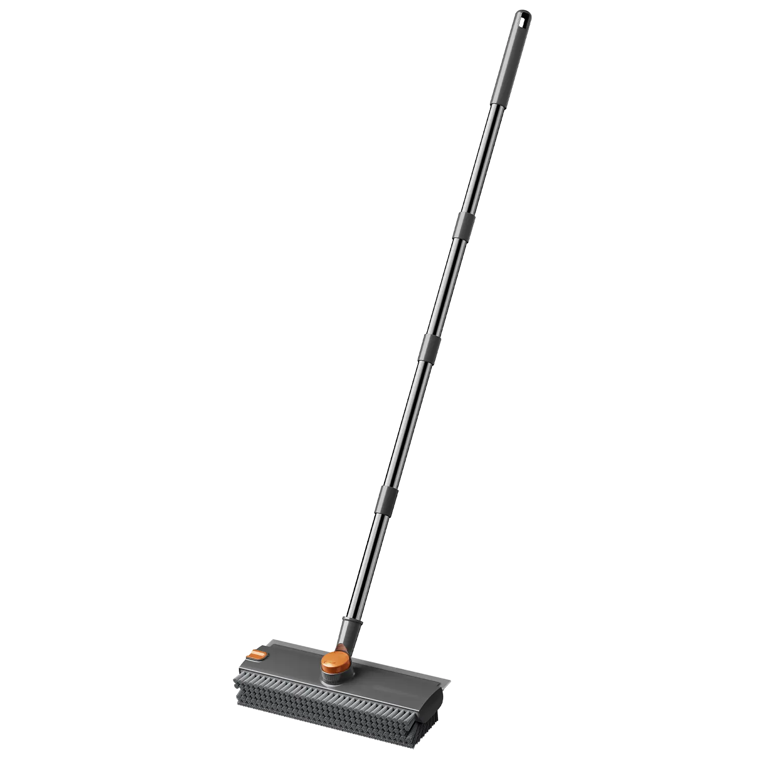 360° Rotating Floor Scrub Brush with Long Handle – 4-in-1 Squeegee & Tweezer Set, Adjustable 28-52 Inch for Tile, Grout, Bathroom, Kitchen
