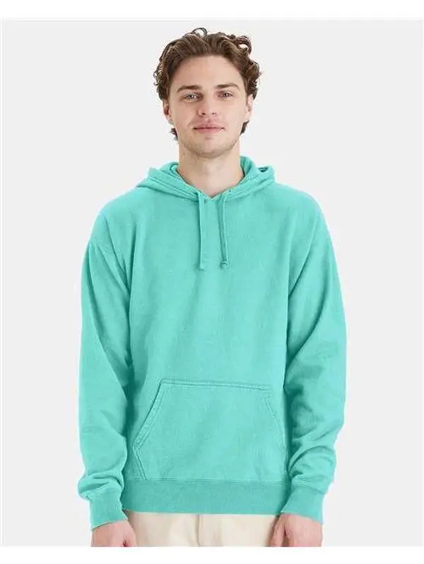 Custom Embroidered - ComfortWash by Hanes - Unisex Garment-Dyed Hooded Sweatshirt - Mint - GDH450