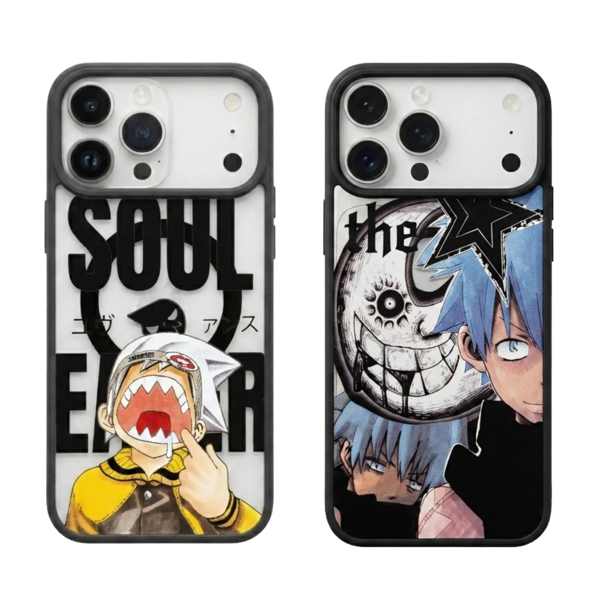 Retro Anime Soul Eater Phone Case,Aesthetic Macaron Magnetic Phone Cover,Sun and Moon Print for iPhone 17 16 15 14 13 12 11 Samsung Series,Shockproof Protective Dual-Layer MagSafe Magnetic Design Case,Maka Albarn Phone Cover,Perfect Gift For Anime Fans