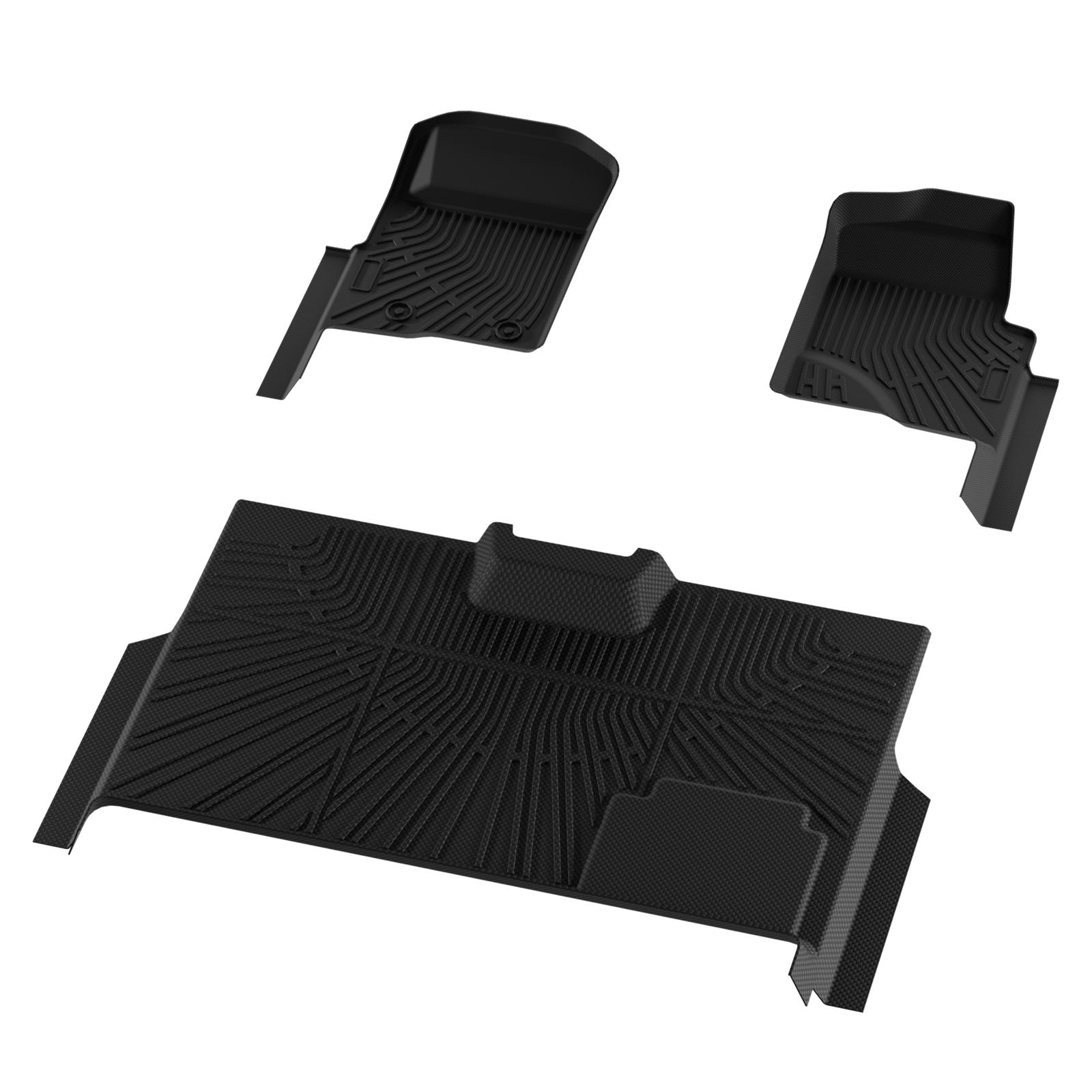 Floor Mats TEP Fits for Ford F-150 2010-2014 All-Weather Automotive Floor Mats Waterproof Heavy Duty Car Mats Flexible Floor Liners 3pcs