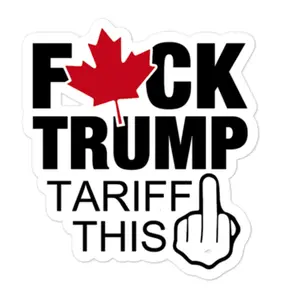 Close-cut bubble-free F-Trump Tariff this stickers