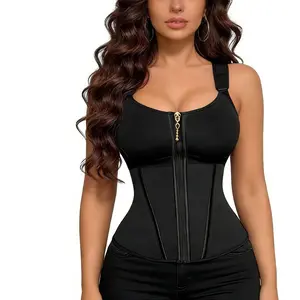 Waist Trainer adjustable Corset for Women Tummy Control Sport Workout Colombian Shaper with Zipper Wireless Bras Push Up FallFreshness FallFreshness Fit Shapewear SpringStatements Stretchy Womenswear