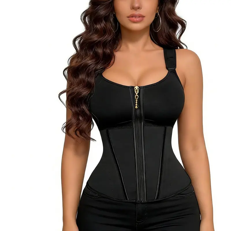 SOBNYD Waist Trainer adjustable Corset for Women Tummy Control Sport Workout Colombian Shaper with Zipper Wireless Bras Push Up FallFreshness FallFreshness Fit Shapewear SpringStatements Stretchy Womenswear
