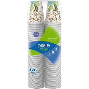 Dixie Perfectouch Insulated Paper Cups, 12 Oz, Coffee Haze, 160 Count Dixie