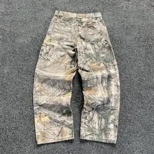 jean men  baggy pants  bootcut jeans Camouflage Cargo Pants Y2K New American Mainstream Hip Hop Skateboard Men Women Streetwear Gothic High Street Super Loose Jeans Menswear Trouser Oversize Tropical