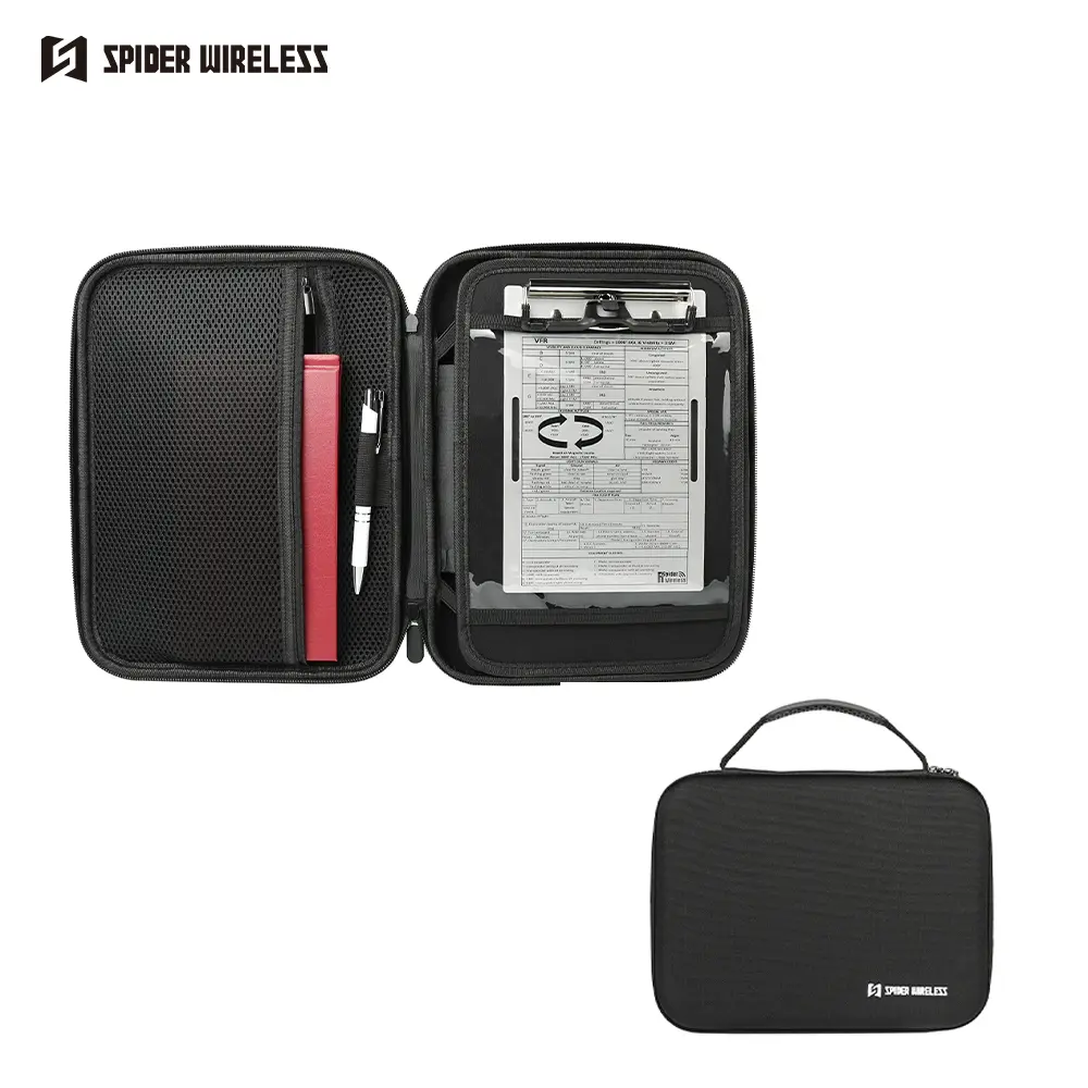 Pilot iPad Kneeboard, Aviation Tablet Holder with Aluminum VFR Kneeboard, Chart Clip, Pen Holder and Storage Case for 9-11 Inch Tablets