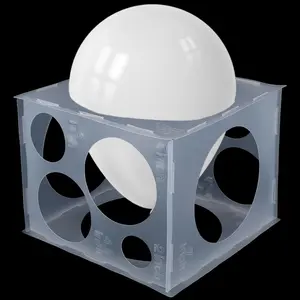 2-10 Inch 11 Holes Balloon Sizer Cube Box, Collapsible Plastic Balloon Sizer Box Cube Balloon Size Measurement Tool for Party Balloon Decorations Balloon Columns Balloon Arches