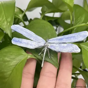 Natural Blue Kyanite Dragonfly Figurine - Crystals Healing Stone, Reiki Chakra Mineral Craft, Home Decor & Spiritual Gift Accessory