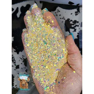 "Run Wildflower" Custom Pastel Orange Polyester Glitter for DIY Crafts