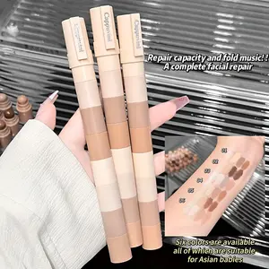 4-In-1 Stacking Bead Pearlescent Matte-Light Contouring Cream Contouring Stick Concealer Creating Three-Dimensional Facial Makeup Color Without Obtrusion Christmas Festival Cosplay