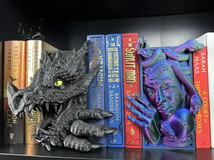 Emerging Dragon Bookend Book Nook | Fantasy Bookish Decor | Unique 3D Printed Gift for Book Lover Booknook from Booktok fourth wing
