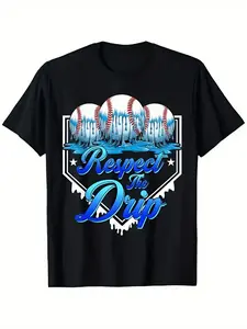 Respect Dripping Boys Baseball Youth and Adult T-Shirt, baseball ice cream shirt, toddler clothes, Baseball shirt For Youth, country boy clothing, Game day outfit, Youth Clothing, summer outfit, birthday gift