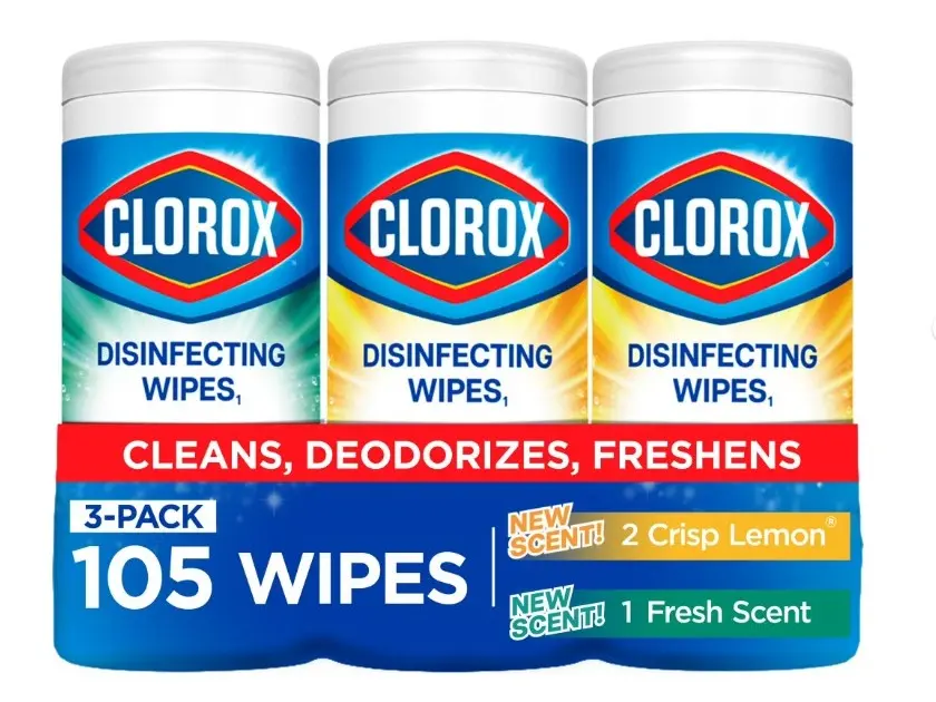 3 Pack Bleach-Free Disinfecting and Cleaning Wipes 35 Count Each