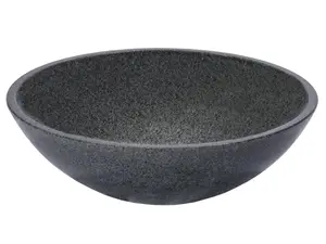 Eden Bath EB-S059SG-P 16.5 x 5.9 in. Sesame Granite Round Vessel Sink Bowl, Gray
