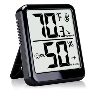 Room Thermometer Indoor Hygrometer Humidity Meter Gauge Digital Temperature and Humidity Sensor Monitor for Home Office House Pets Plants - AAA Battery Included