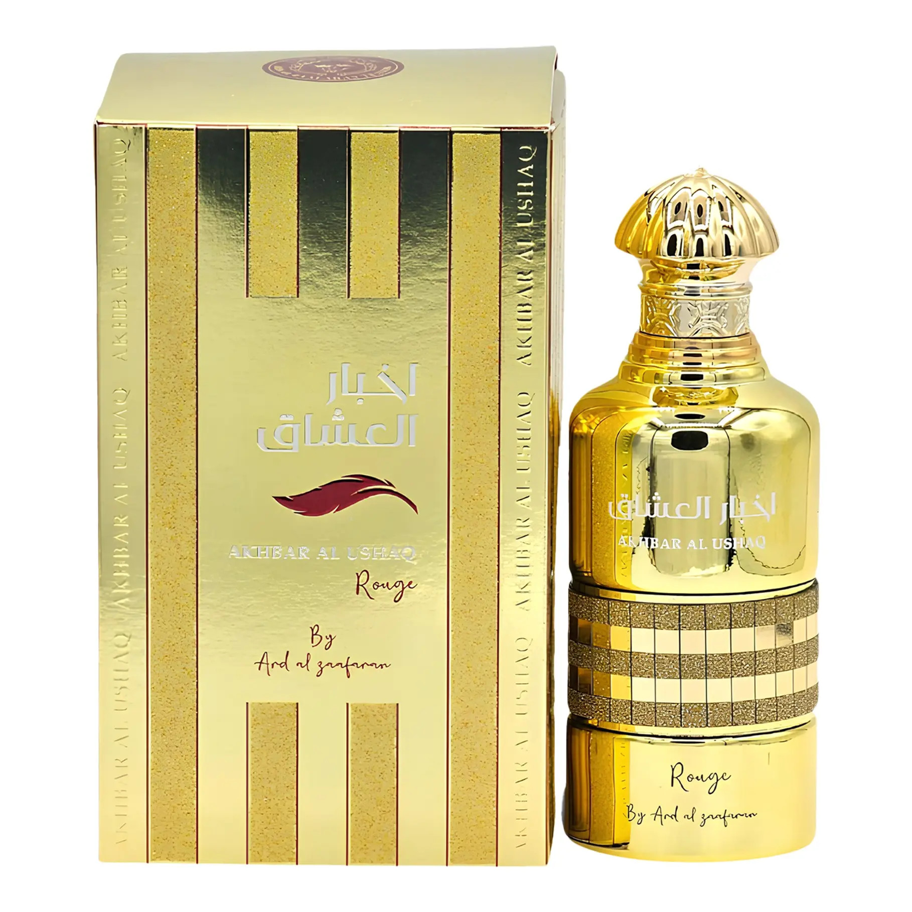 Ard Al Zaafaran Akhbar Al Ushaq Rouge for Unisex Eau de Parfum Spray, 3.4 Ounce