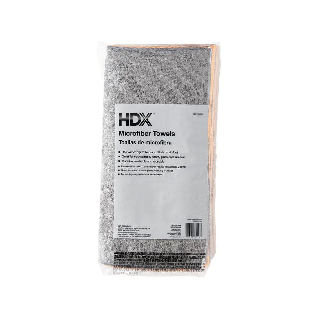 16 in. x 16 in. Multi-Purpose Microfiber Towel (24-Pack)