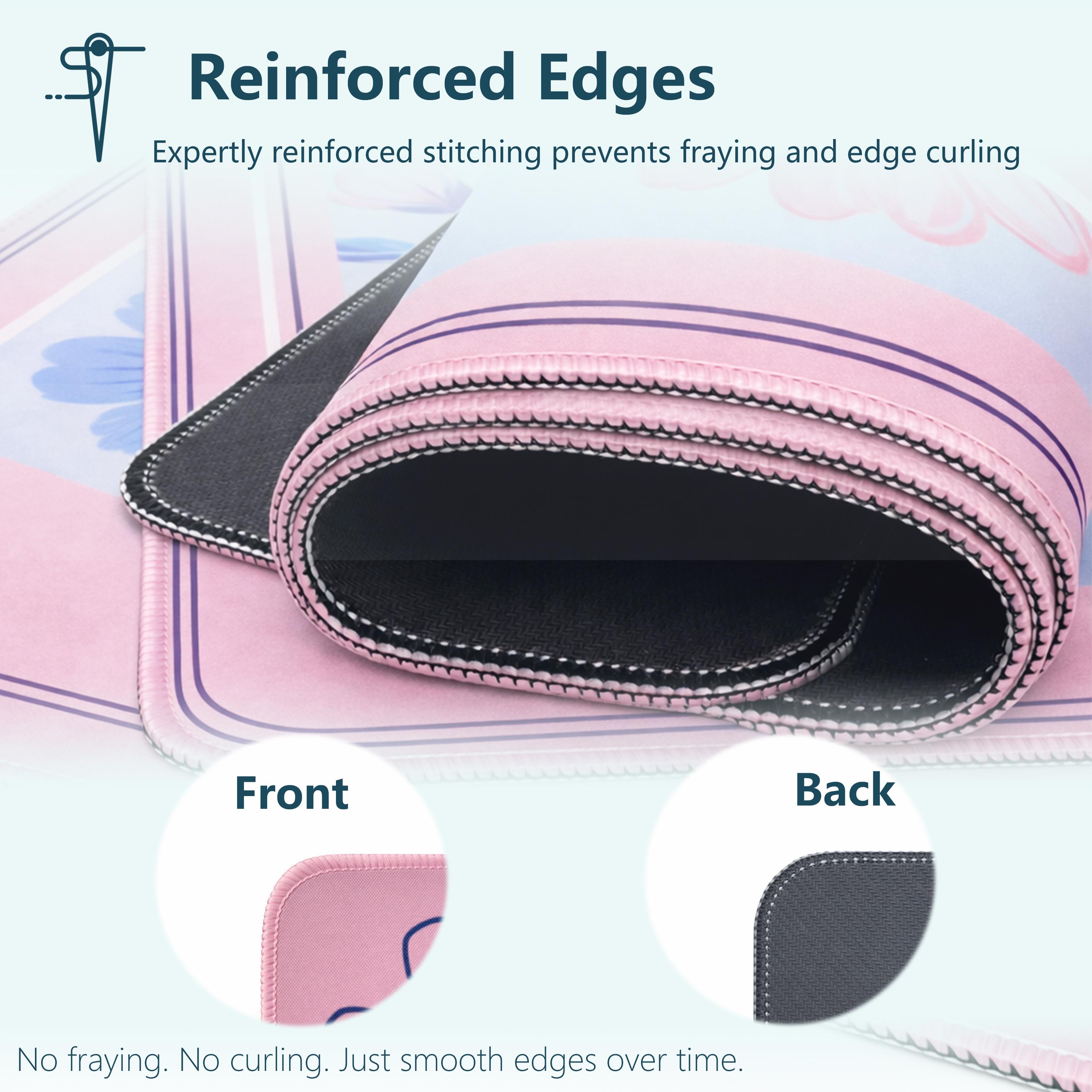 Pink American Mahjong Mat with Rules, 31.5" x 31.5" Non-Slip Noise Reduction Table Cover, Waterproof Gaming Mat for Cards, Poker, Dominoes, with Travel Bag - Hummingbird Peony Design