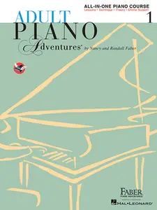 Adult Piano Adventures All-In-One Piano Course Book 1 - Book/on the internet Audio -- Nancy Faber - Spiral