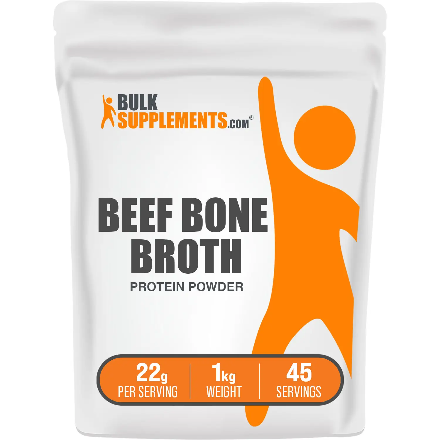BulkSupplements - Beef Bone Broth Protein Powder - Digestive Support - Immune - Bone Health - 100g-1kg - 22g per Serving