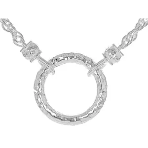 JTV Platinum Over Sterling Silver 3mm Rope Chain 22" Necklace