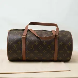 Pre-owned Louis Vuitton Papillon 30 Red Patent Leather Vernis Top Handle Bag