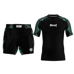 BOOMSLANG BLACK NO-GI GRAPPLING SET | RASH GUARD + GRAPPLING SHORTS