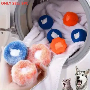 5PCS Washing Machine Pet Hair Filter Balls, Reusable Laundry Hair Remover Cleaner, Magic Fur Catcher for Collecting Cat Dog Hair and Lint, Household Laundry Care Cleaning Supplies