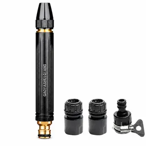 Expandable High Pressure Water Hose with Cannon Nozzle, Heavy Duty Garden Hose for Car Detailing & Outdoor Cleaning