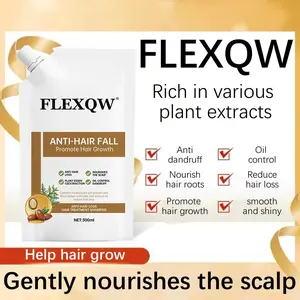 Anti-Hair Loss Hair Treatment Shampoo Bag Pack 300ML, Exclusive Ginger Formula, Strengthen Hair Roots, Reduce Shedding, Promote Hair Growth, Deep Moisturizing Hair Conditioner, Hydrating Hair Care Product for Women & Men