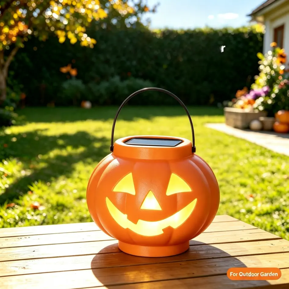 Solar Halloween Pumpkin Lantern, Outdoor Waterproof Lantern Light, Decorative Metal Pumpkin Lamp for Garden Patio Porch, Solar Powered Fall Decoration, Spooky Halloween Party Lighting for Home Yard Lawn Path Decor