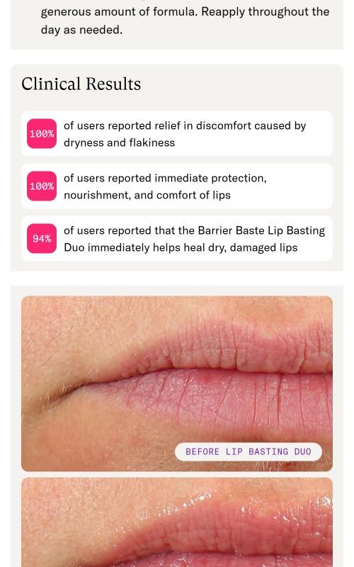 Barrier Baste Lip Basting Duo