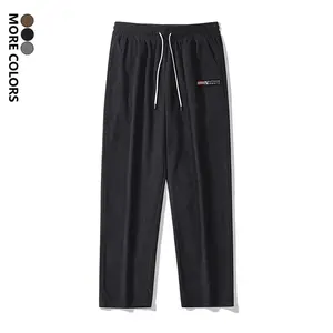 Men’s all-season fashion casual versatile athletic pants featuring a drawstring waist and straight leg cut, with letter print design. Lightweight, comfortable, breathable fabric suitable for daily commuting, work, travel, jogging, hiking, outdoor activiti