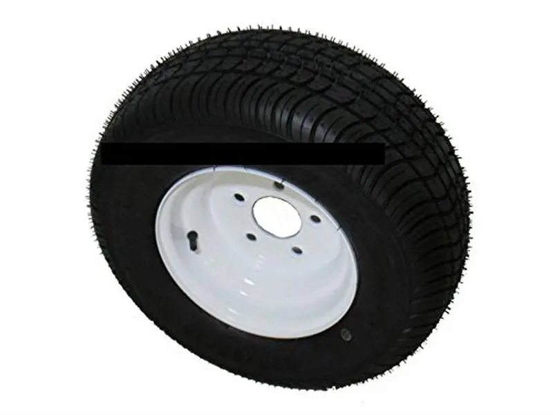 Americana 205-65-10 B-5H Car Tires & Wheels Package, 5 Lugs, White, Dependable High-Quality Components, Cars