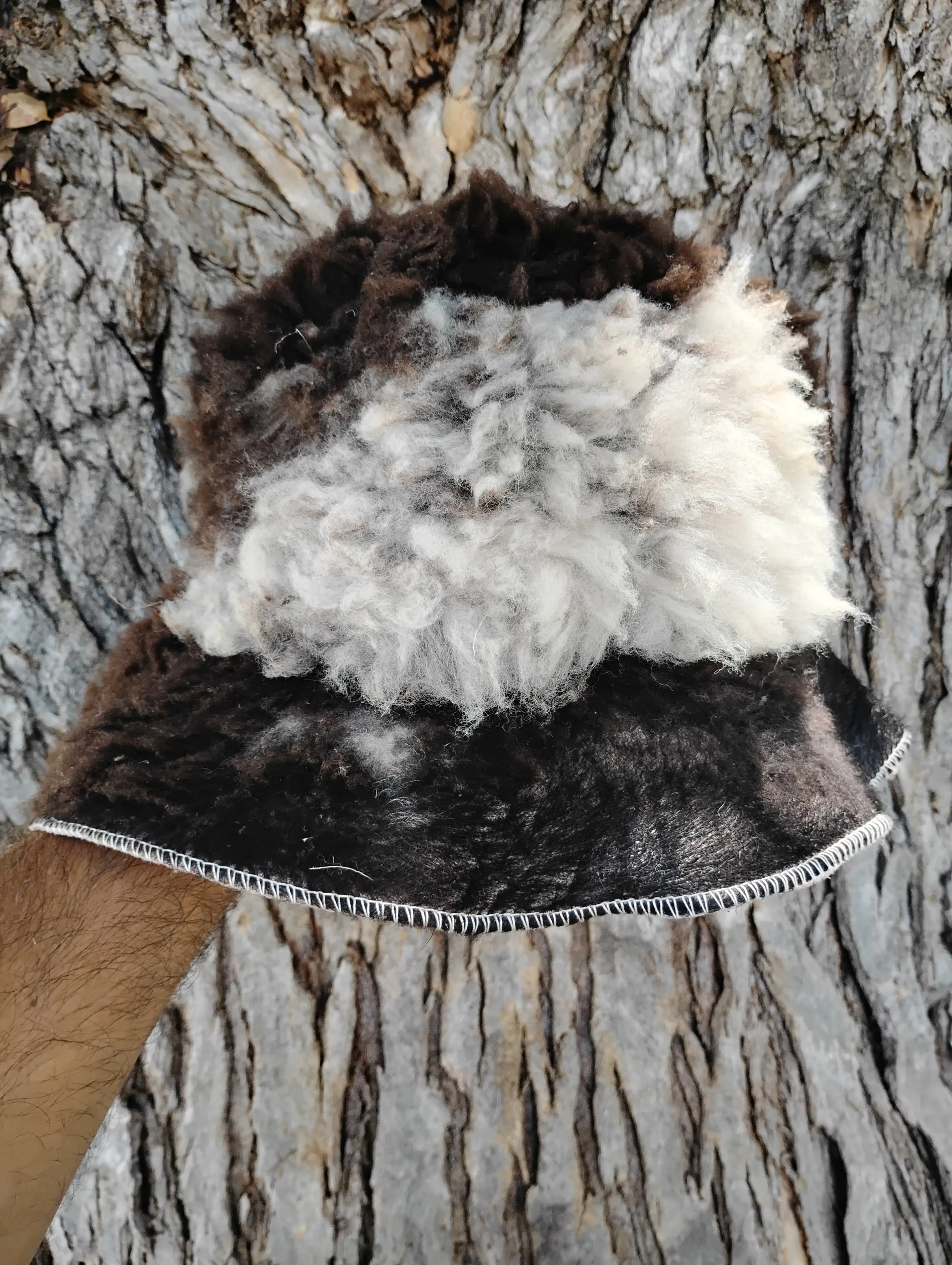 Natural Sheepskin Bucket Hat