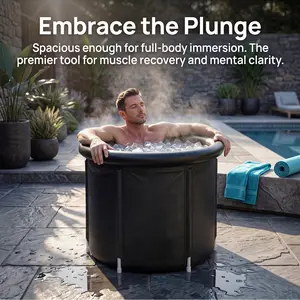 The Cold Pod Ice Bath Tub for Athletes with Cover: 88 Gallons Cold Plunge Tub for Recovery, Multiple Layered Portable Ice Bath Plunge Pool