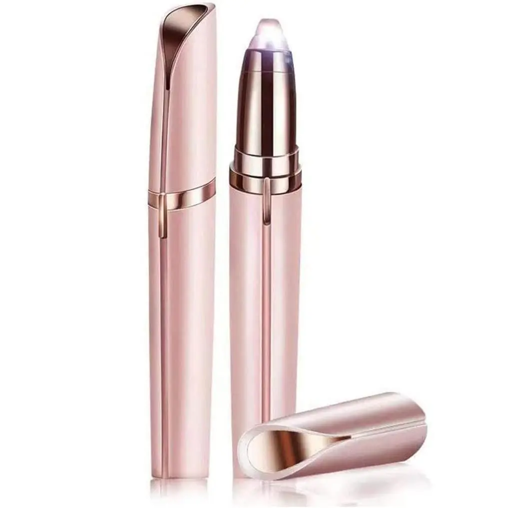 Portable Electric Eyebrow Trimmer Pen Painless Hair Removal Women's Eyebrow Pencil 2 in 1 Mini Gifts Lightweight ABS 304 Material