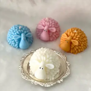 Cute Animal Sheep-Shaped Candles - Unscented Natural Soy Wax - Home Decor Candle Gifts