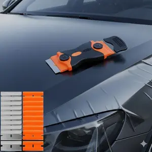 Professional Dual Blade 21-Piece Auto Detailing Kit, Car Wrap Vinyl Sticker Removal Tool Set, Multi-Purpose Scratch-Resistant Scraper for Window Tint, Decal Adhesive Cleaning, Glass & Home Surface Maintenance with Ergonomic Grip.